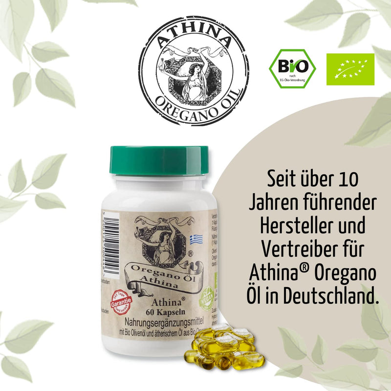 Athina Oregano Vegan Oil 3 X 60 Capsules I 100 Mg Athina Oregano Oil Organic Per Capsule I Origanum Vulgare Hirtum From Greece I 80% Carvacrol I Pure & Natural Ingredients I Leading Manufacturer - NewNest Australia