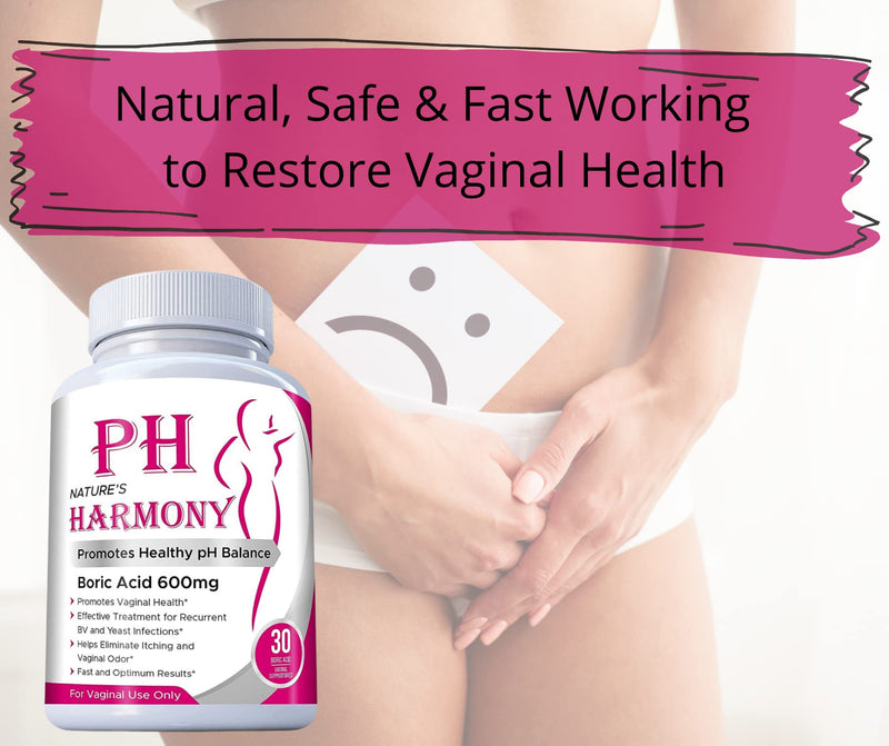 PURE PLANT HOME Boric Acid Suppositories Nature's Harmony 30 Count 600 mg 100% Pure Made in USA - NewNest Australia