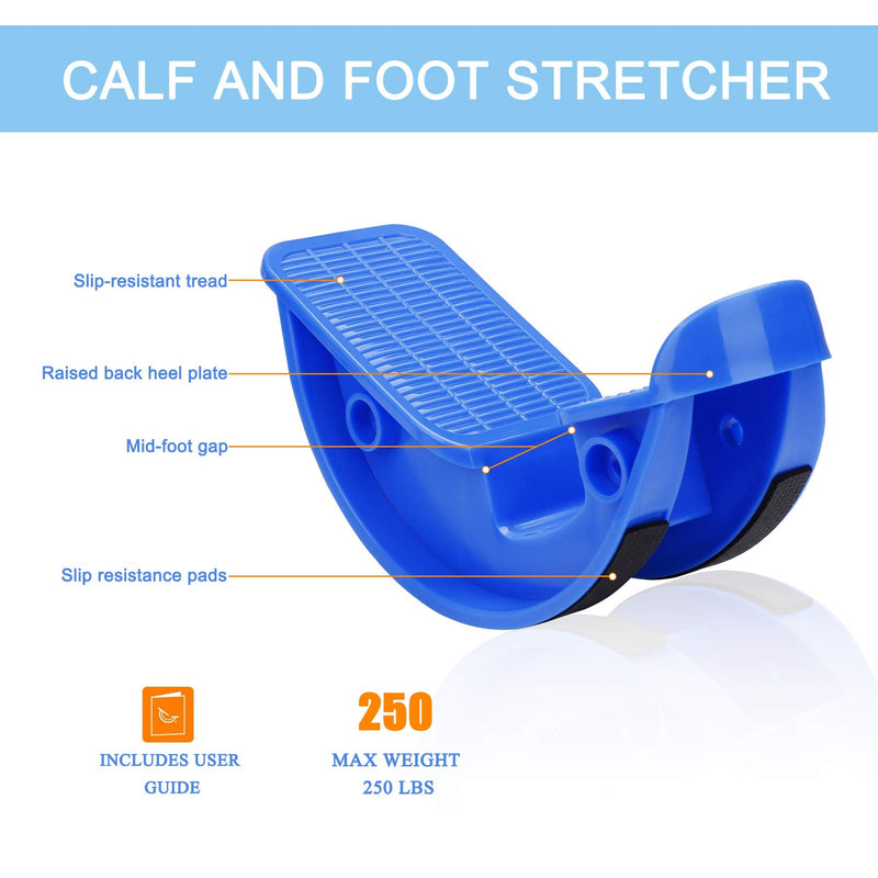 Mengh-Shop Foot Rocker Durable Calf Stretcher For Achilles Tendon Inflammation, Plantar Fasciitis, Relieves Foot And Shin, For Athletes Physiotherapy And Increases Flexibility And Strength (Blue) - NewNest Australia