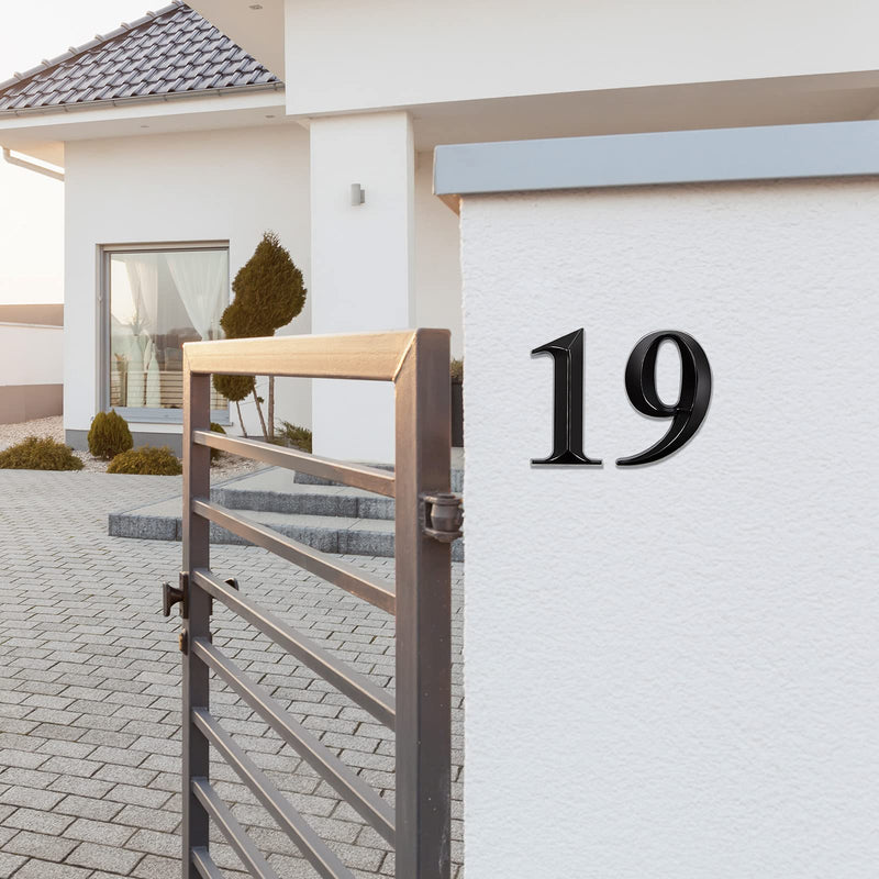 4 Inch House Numbers 3D Door Mailbox Numbers 0-9 Self Adhesive House Door Numbers House Street Address Numbers Stickers for House, Apartment, Office, Hotel Room, Mailbox Signs (4 x 2.5 Inches, Black) 4 x 2.5 Inches - NewNest Australia