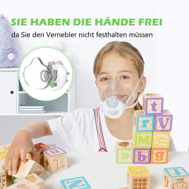 Feellife Inhaler For Children & Adults - Quiet Inhaler For Babies - Portable, Lightweight & Effective For Respiratory Diseases - Adjustable Mist, 2 Atomiser Membrane Included - NewNest Australia