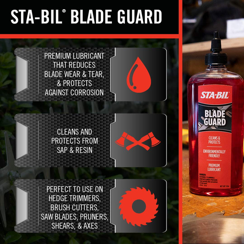 STA-BIL Blade Guard - Premium Blade Lubricant, Helps Maintain Blade Edge, Will Not Harm Plants, Protects Against Rust and Corrosion, Safe for Use On Gas and Electric Equipment, 12oz (22503) , Orange - NewNest Australia