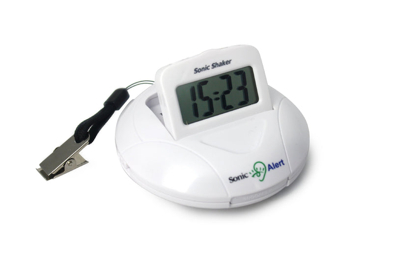 NewNest Australia - Sonic Alert SBP100 Portable Loud Vibrating Alarm Clock White 