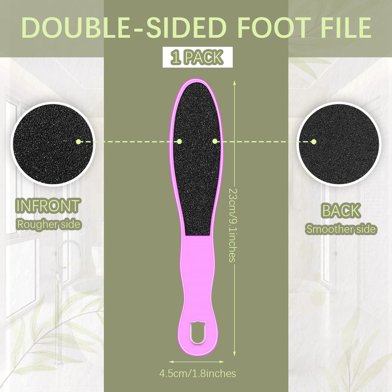 Double Sided Foot File Pedicure Foot Care Repair Tool Reusable Foot Scraper Hard Skin Remover Calluses Dead Skin Remover for Feet Foot Rasp File Foot Scrubber for Peel Wet Dry Cracked Feet Heel (Pink) Pink - NewNest Australia