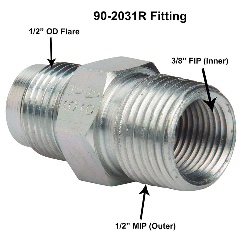 Dormont Supr-Safe Gas Appliance Connector (0145808) 20-3132-36B - 1/2 In. OD (3/8 In. ID) 1/2 In. MIP X 1/2 In. FIP X 36 In. Length Uncoated 36 Inch - NewNest Australia