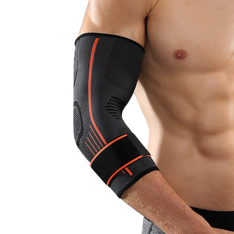 Eyotto Elbow Support With Strap, Compression Cuff Adjustable For Men And Women, Arm Support For Workouts, Basketball, Golf, Tennis, Weightlifting, Pain Relief, Tendonitis, Arthritis - NewNest Australia
