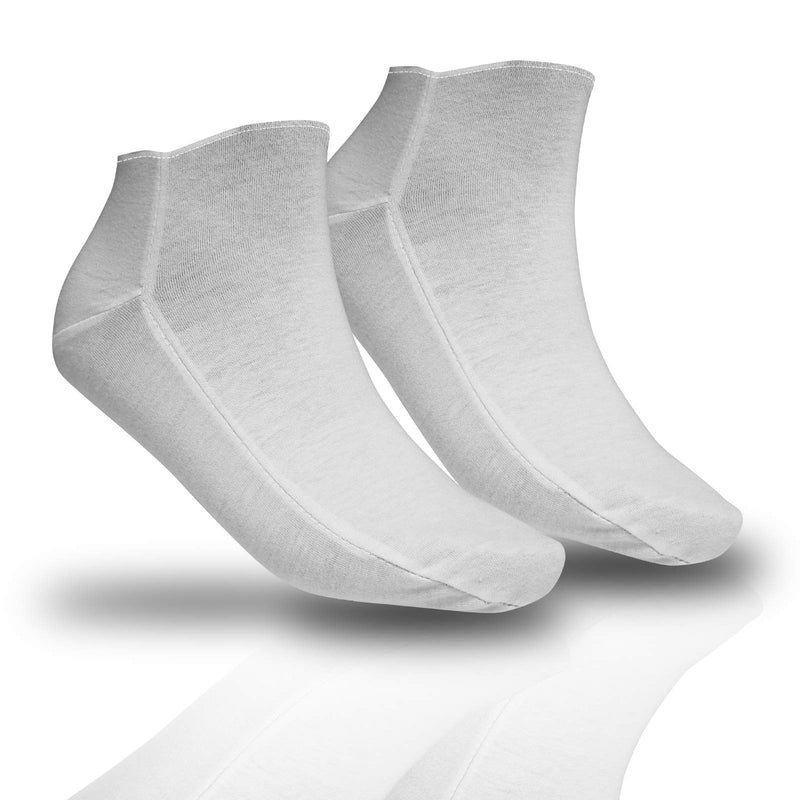 1 Pair - RE-GEN Comfort Fit Cotton Soft Cream Retainer Moisturising Overnight Socks - Ideal for Dry Cracked Hard Skin - NewNest Australia