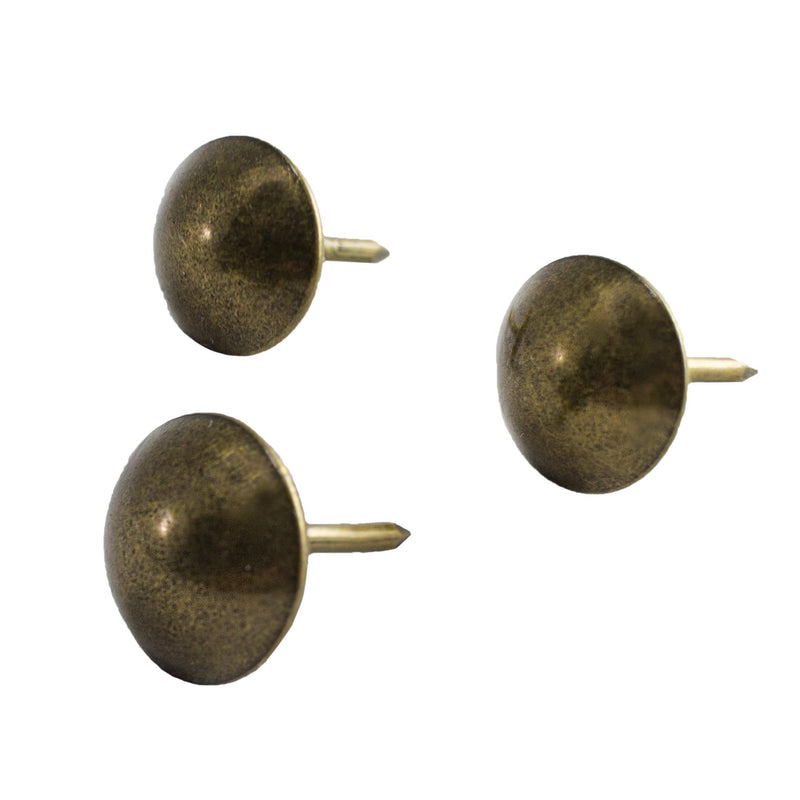 decotacks® 500 PCS Heavy Duty Antique Brass Finish Upholstery Tacks, Furniture Nails, French Natural Thumb Tack Push Pin, 7/16" Head Dia [Antique Brass, French Natural] DX0511AB500 - NewNest Australia
