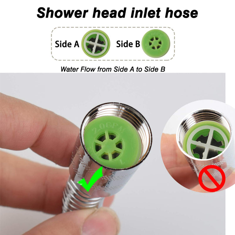 9 PCS Water Flow Restrictor 1.5/1.75/2.0/2.5/3.0 GPM Set, Shower Flow Control Valve Suitable for Fixed Shower Head or Handheld Shower with Holes Diameter of 0.606'', or 0.566'', or 0.496'' - NewNest Australia