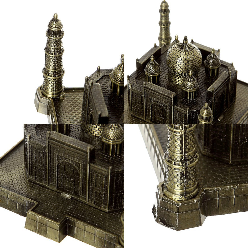 NewNest Australia - ZOVIE Liberty Leaning Tower Triumphal Arch Netherlandish Windmills Pyramid Twin Tower BurjAl-Arab Metal World Building Model Home Desk Decoration (Taj Mahal) 