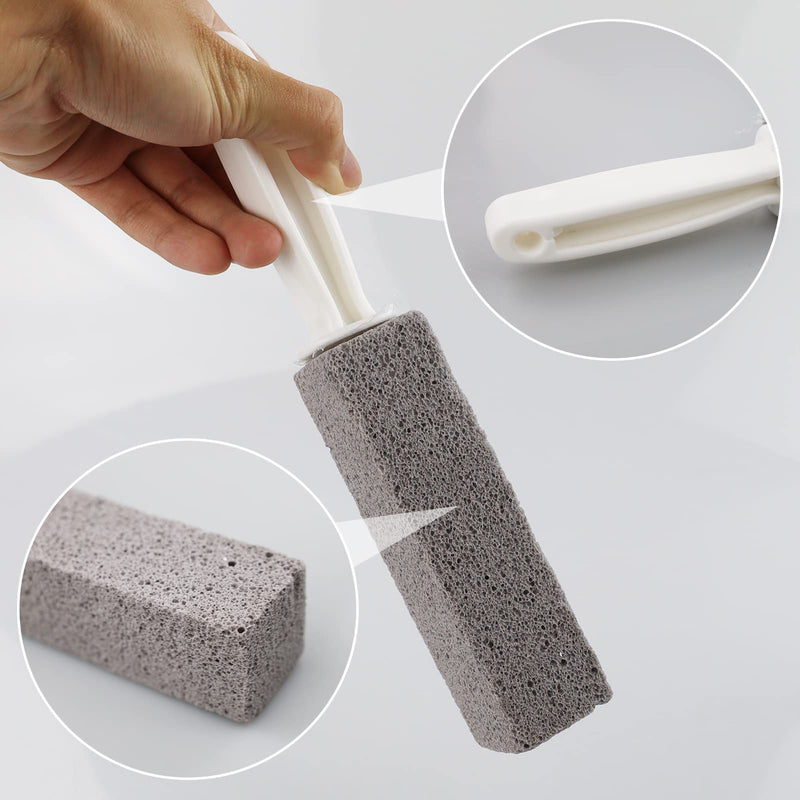 Pumice Cleaning Stone, with Handle Toilet Bowl Ring Cleaner Pumice Stone Sticks, Hard Water Ring Stains Remover Pumice Stone Sticks Brushes for Kitchen Bath Pool Household Cleaning(2 Pack) - NewNest Australia