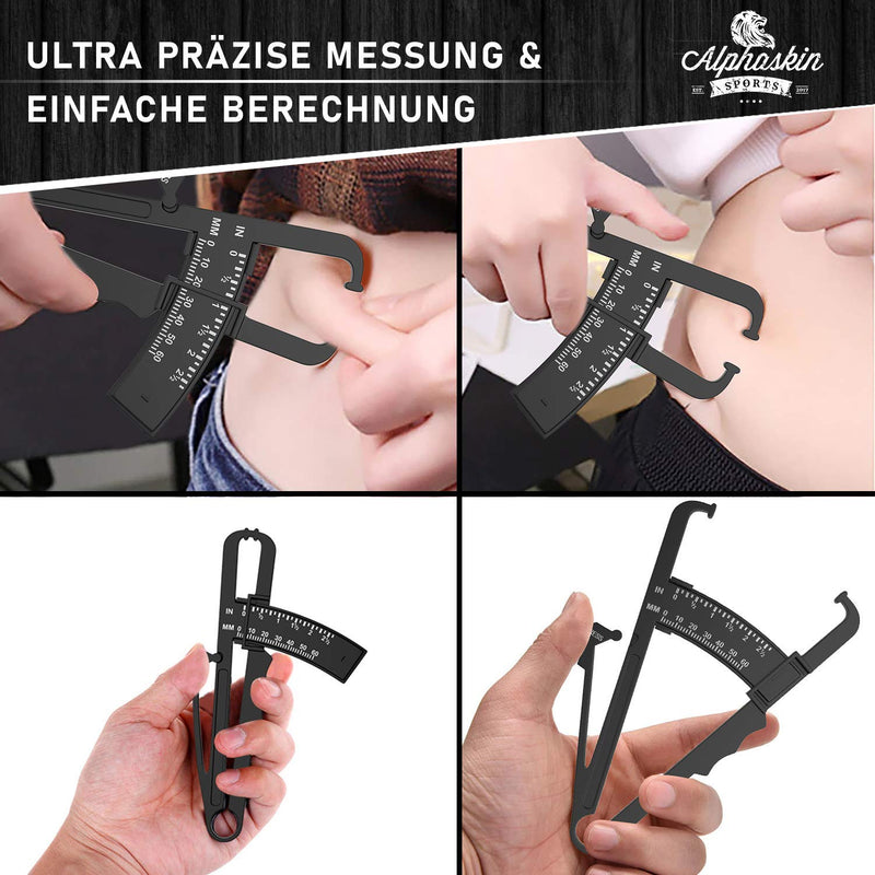 ALPHASKIN® Premium Caliper Body Fat Tongs - Improved Concept 2020 I Body Fat Tongs Set of 2 I Body Fat Measuring Device I Measure Body Fat I Fat Measuring Tongs I Body Fat Caliper I Fat Tongs - NewNest Australia