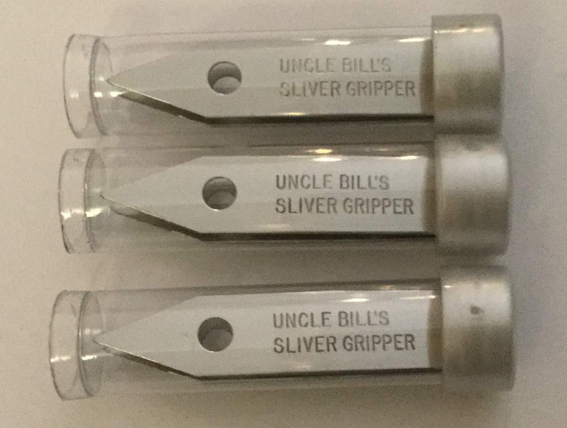 3 Pack Uncle Bill's Sliver Gripper Precision Tweezers in a Recloseable Tube - NewNest Australia