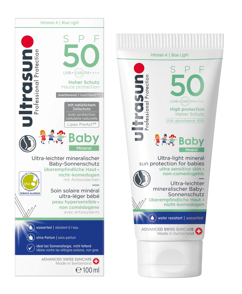 ultrasun SPF 50 Baby Mineral Sun Cream, 100 ml - NewNest Australia