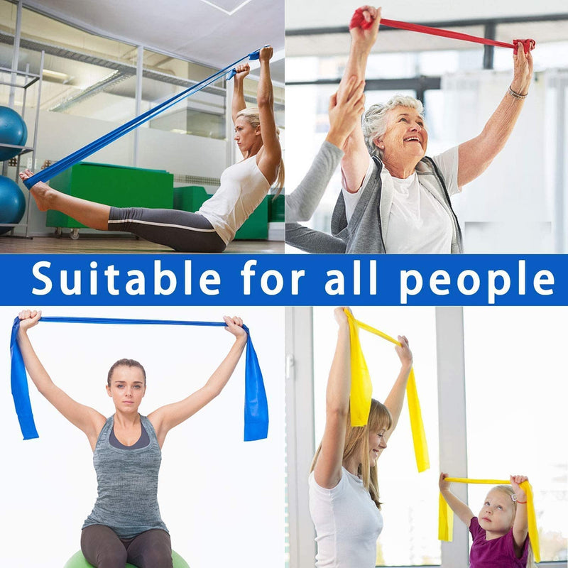 Haquno 3 Pack Exercise Resistance Bands; Set with 3 Resistance Levels;1.8M Exercise Bands Resistance for Women and Men. Ideal for Strength Training, Yoga, Pilates 1.8M-3Pack - NewNest Australia
