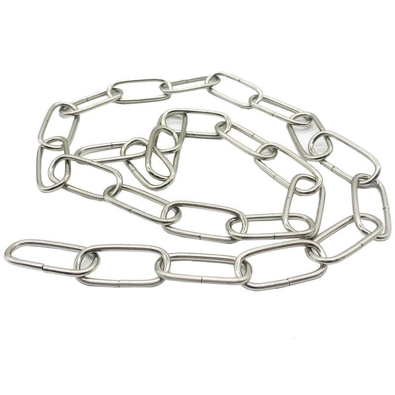Alpurple 2 Packs of 3 Feet Pendant Light Fixture Chain for Hanging up Maximum Weight of 50 Pounds-Heavy Duty Chain for Light Fixture (Nickel) Nickel - NewNest Australia
