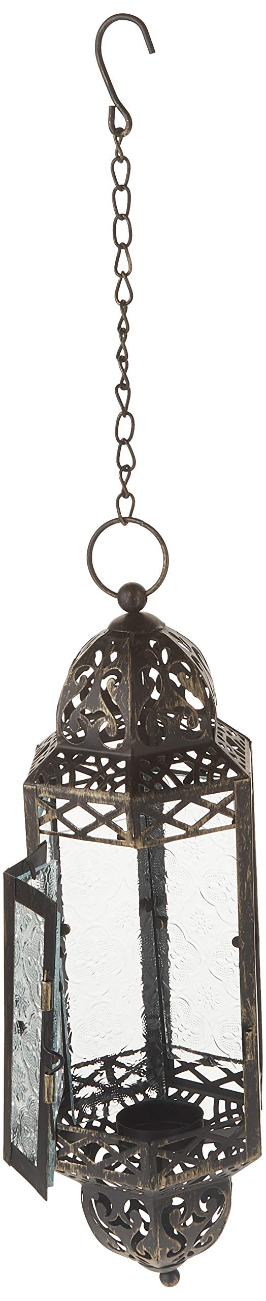 NewNest Australia - Zings & Thingz 57071042 Filigree Hanging Candle Lantern, Black 