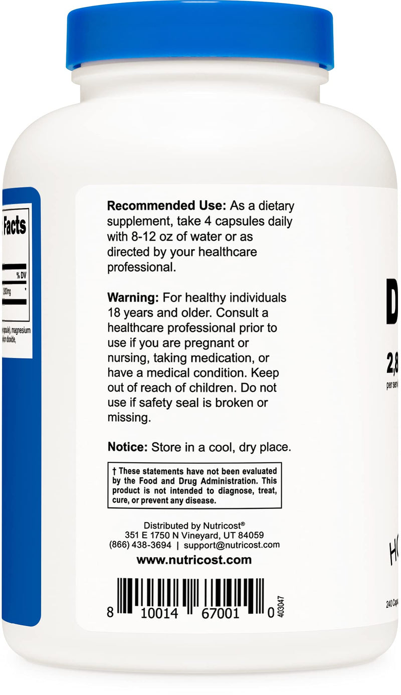 Nutricost D-Ribose 700mg (2800mg Per Serving), 240 Capsules - Vegetarian Friendly, Non-GMO, Gluten Free - NewNest Australia