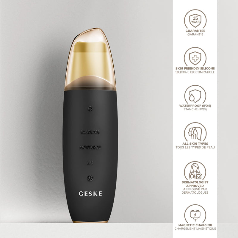 Geske | Smartappguided‚Ñ Microcurrent Skin Scrubber & Blackhead Remover | 9 In 1 | Skincare Tools | Face Cleansing | Anti Aging And Cleansing | Professional Facelift | Blackhead Remover Gray - NewNest Australia