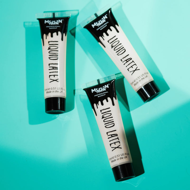 Moon Terror Pro FX Liquid Latex | 15ml | Premium Quality | Made in the UK & Cosmetically Certified | 100% Safe & Easy To Use | Vegan & Cruelty free 15 ml (Pack of 1) - NewNest Australia