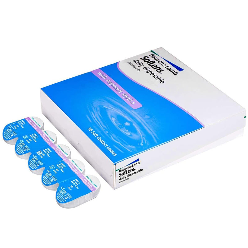 Bausch + Lomb SofLens daily disposable daily lenses, spherical contact lenses, soft, 90 pieces BC 8.6 mm / DIA 14.2 / -6 diopters -6.0 diopters 8.6 millimeters 14.2 millimeters - NewNest Australia
