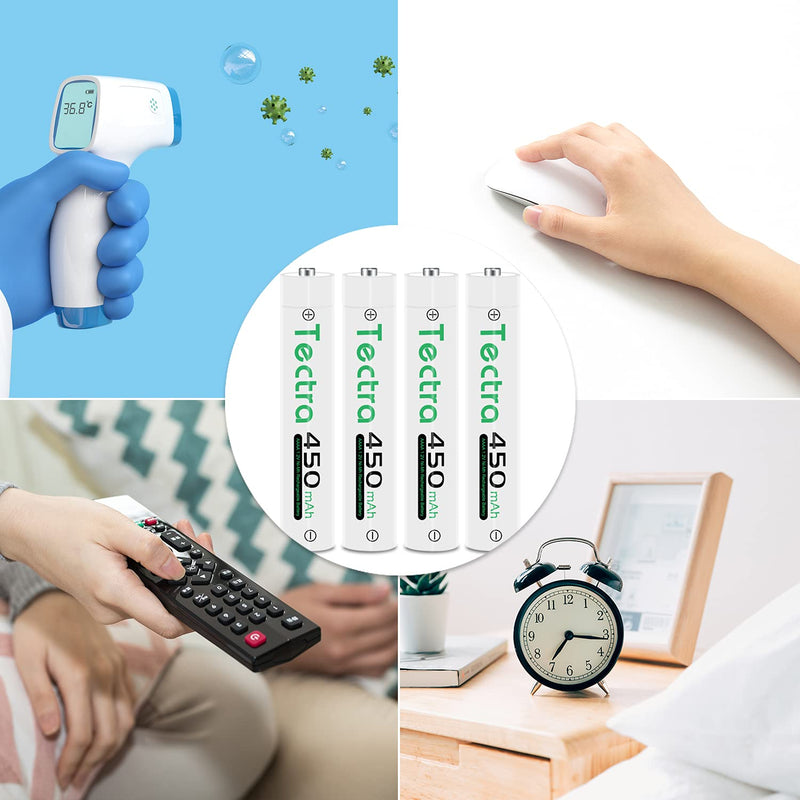 2X AAAA Batteries, Tectra Rechargeable Ni-MH AAAA Batteries + LED USB Charger for Surface Pen, Active Stylus, LED Candle, Flashlight, Portable CD, MP3 Players, Digital Camera and More 2 battery + 1 charger - NewNest Australia