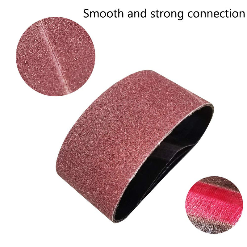 Sackorange 18 PCS 2-1/2 inch x 16 inch Abrasive Sanding Belts - 3 Each of 60 80 120 150 240 400 Grit Aluminum Oxide Sanding Belts For Belt sander (2.5x16in) 2.5x16in - NewNest Australia