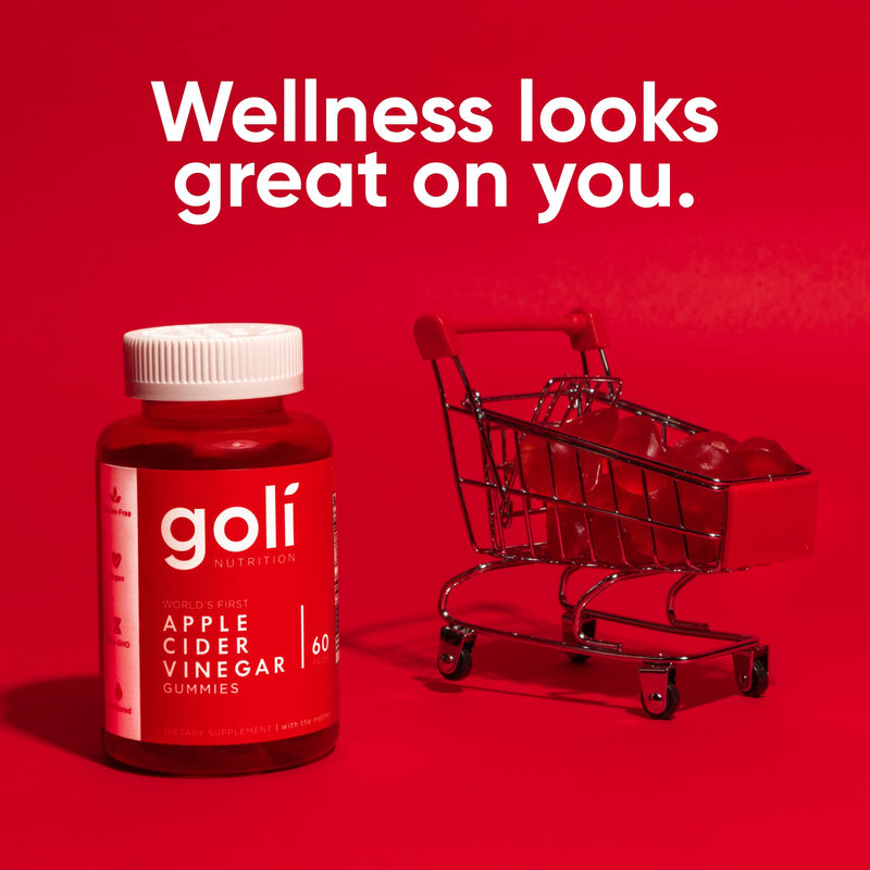Goli® Apple Cider Vinegar Gummy Vitamins (1 Pack, 60 Count, Gelatin-Free, Gluten-Free, Vegan & Non-GMO Made with Essential Vitamins B9 & B12) 1 - NewNest Australia