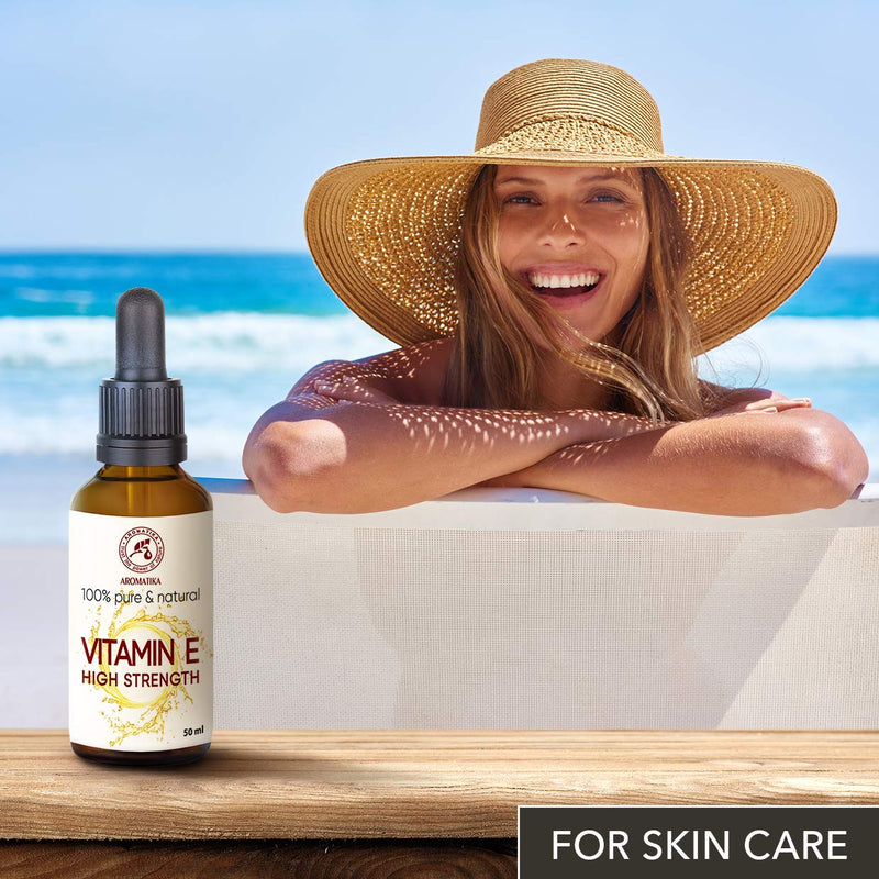 Vitamin E oil highly concentrated 50 ml - Vitamin E strong for face and body care - Tocopherol - Highly concentrated Vitamin E drops for Vitamin E oil - Natural antiaging Vitamin E - hair care - NewNest Australia