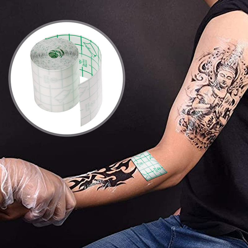 Waterproof Transparent Bandage Film Roll Adhesive Tape Medical Wound Tattoo Aftercare Waterproof Bandage Dressing Plaster Stretch Fixation Tape Anti-Allergic Self-Paste Swimming (1 roll) 1 roll - NewNest Australia