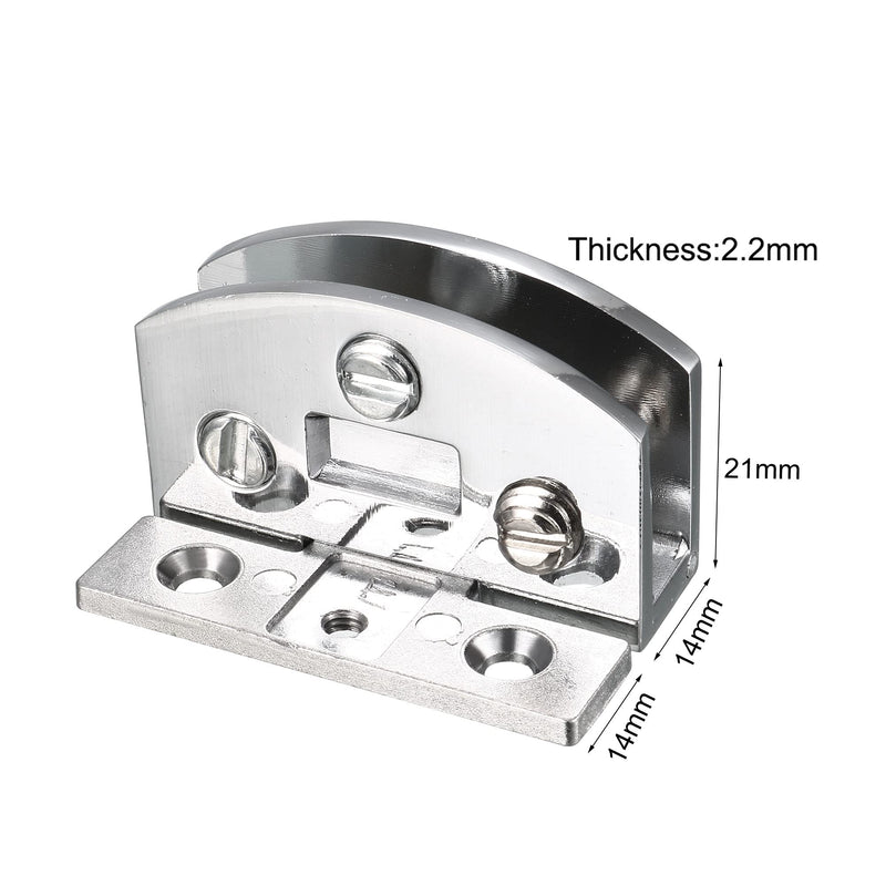 uxcell Glass Door Hinge Cupboard Showcase Cabinet Door Hinge Glass Clamp,Zinc Alloy, for 5-8mm Glass Thickness 4Pcs - NewNest Australia