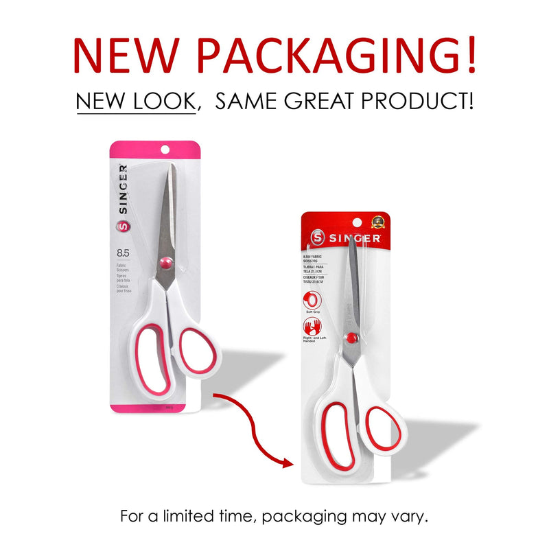 SINGER Fabric Scissors with Comfort Grip, 1-pack, Red & White - NewNest Australia