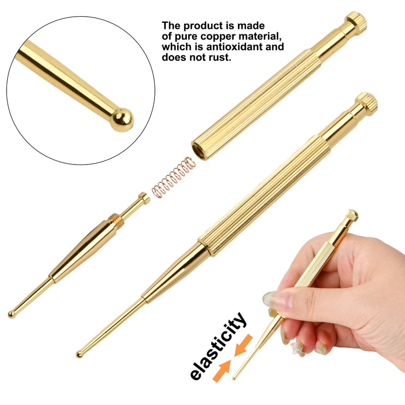 Pack Of 2 Acupressure Pen, Acupressure Stick, Acupuncture Pen Made Of Stainless Steel, Retractable Acupuncture Sticks, Meridian Pen, Massage Pen, Acupuncture Needles For Pain Relief - NewNest Australia