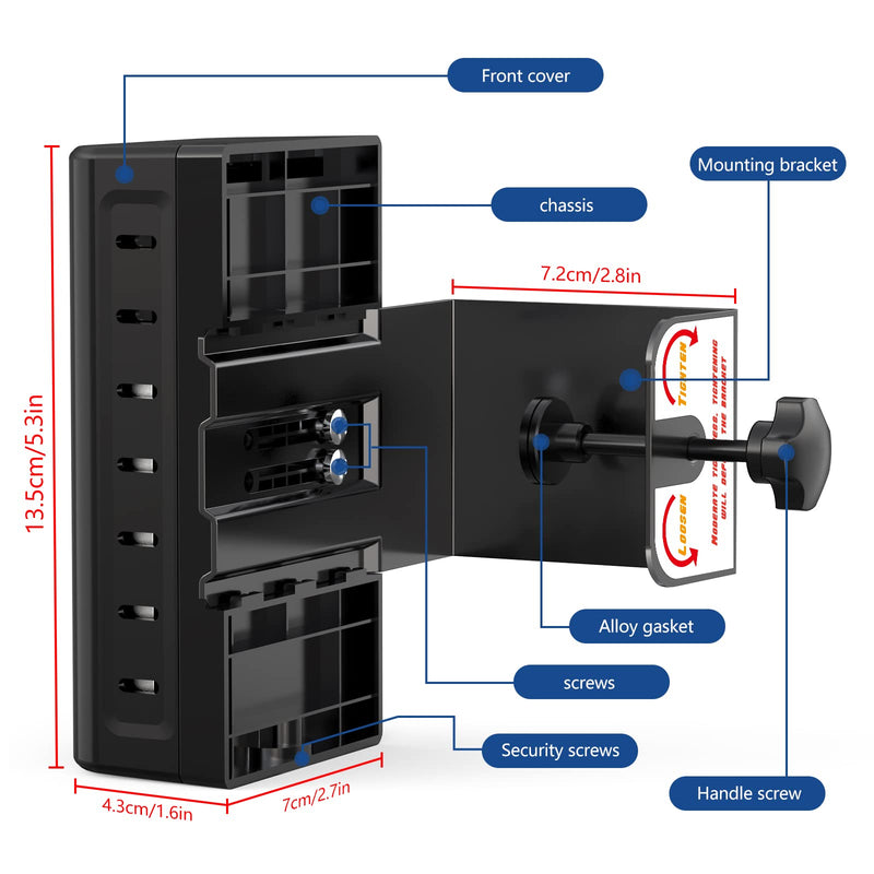 KIMILAR Anti-Theft Video Doorbell Mount Compatible with Video Doorbell 1/2/3/3 Plus/4/(2020 Release), Adjustable Mounting Bracket Accessories for houses, apartments, businesses, No Need to Drill Black - NewNest Australia