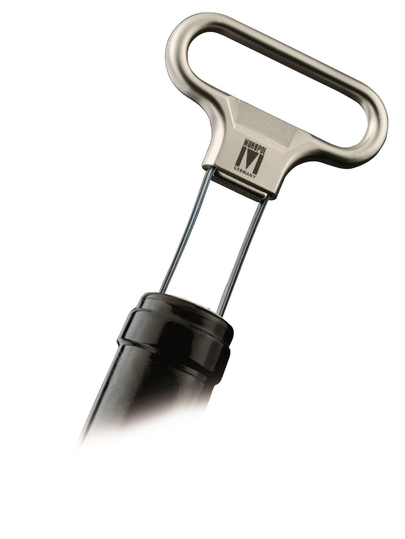 NewNest Australia - Monopol Westmark Germany Steel Two-Prong Cork Puller with Cover (Silver Satin) 1 