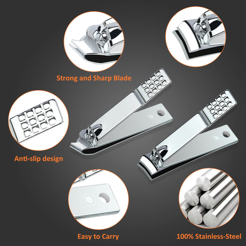 Toenail Clippers for Thick and Ingrown Nails, Red Nail Clipper Kit and Professional Podiatrist Toenail Clippers Heavy Duty Nail Scissors Toenail Treatment Tools Kit for Men Women Elderly - NewNest Australia