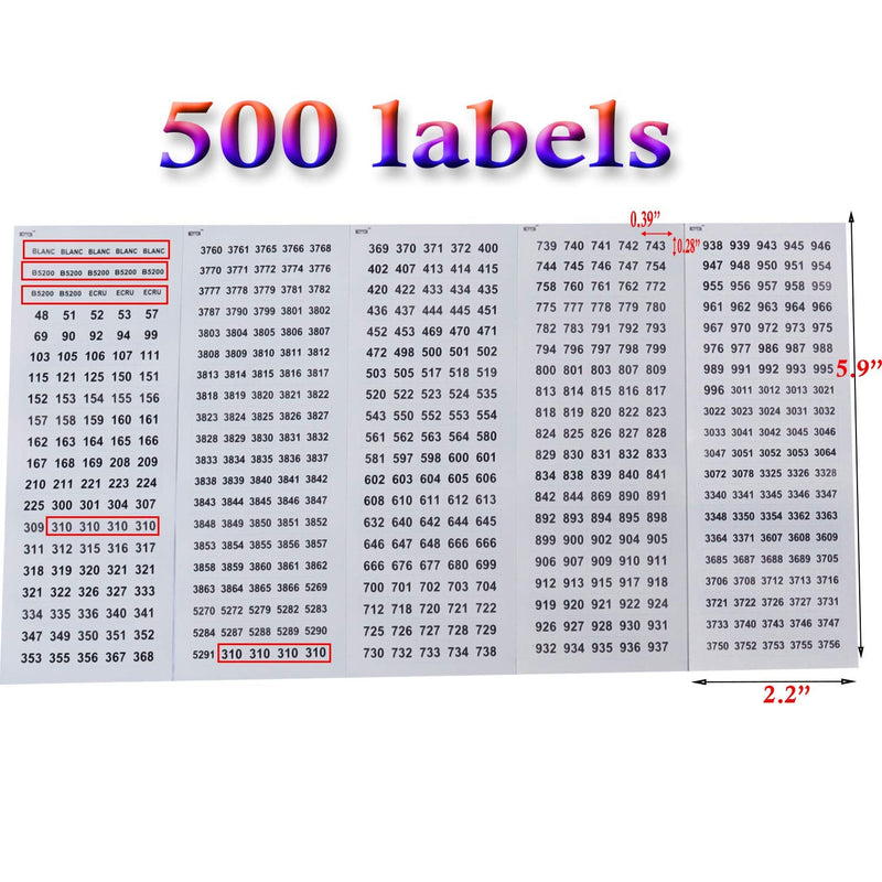 520 Pack Cardboard Floss Bobbins,Floss Cards for Wrap and Store Floss, Needlepoint and Craft Thread ，with 500 Color Number Labels, 500 bobbins - NewNest Australia