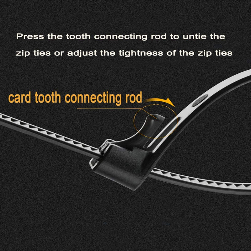 Releasable Reusable Zip Ties 12 Inch Heavy Duty Zip Tie Thick Black Cable Ties Reusable 100 Pack 50lb Tensile Strength Nylon Cable Wire Ties for Multi-Purpose Use Indoor And Outdoor Plastic Tie Wire releasable zip ties 12×0.3inch - NewNest Australia
