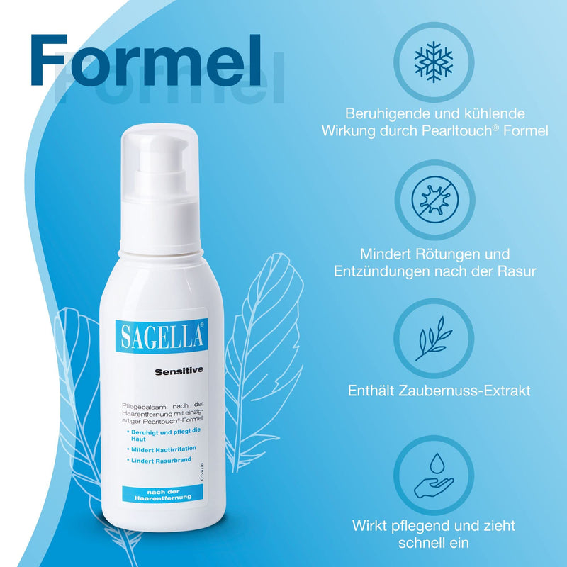 Sagella® Sensitive, care balm for women, prevents razor bumps and razor burn, for a pleasant skin feeling, 100 ml - NewNest Australia