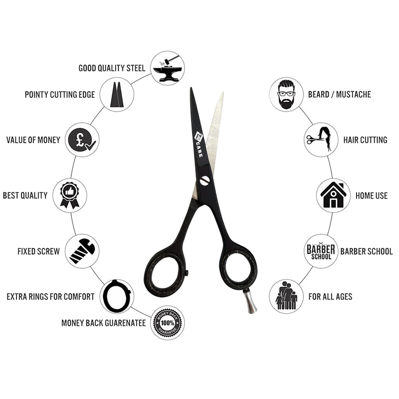YSCARE Beard Scissors Hair Scissors Mustache Scissors Premium Hairdressing Scissors Extra Sharp Hair Cutting Hairdressing Scissors Stainless Steel (5 Inches) - NewNest Australia