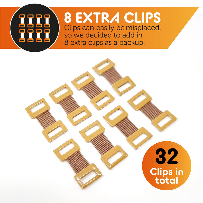 JFA Medical Elastic Compression Bandage Wrap - 8 Pack + 8 Extra Clips (4 x 7.5cm x 4.5m & 4 x 10cm x 4.5m Rolls) - Wrist, Ankle, Hand Knee, Elbow, Shoulder, Feet Injuries - NewNest Australia