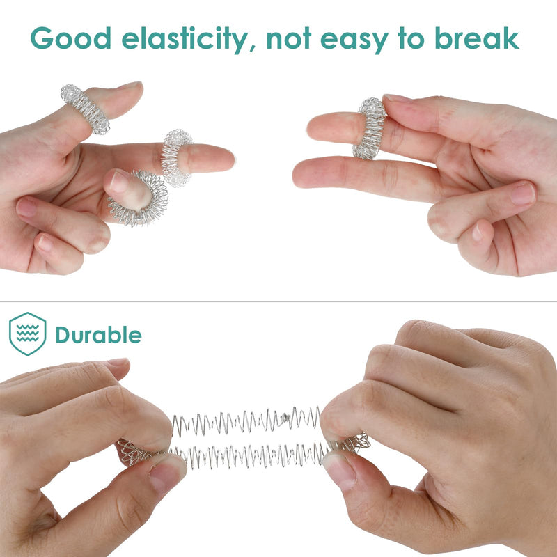 8 Piece Acupressure Rings Set, Acupressure Ring For Finger Massage Ring, Arthro Roller, Anti-Stress, Sensory Finger Massage Ring, Massage Rings For Stress Reducer And Promote Blood Circulation - NewNest Australia