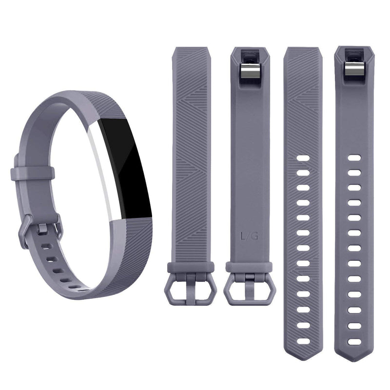 Pack 3 Replacement Band Compatible for Fitbit Alta Bands/Fitbit Alta HR Bands, Adjustable Replacement Soft Silicone Sport Bands for Woman and Men (Large, Black+Grey+Navy Blue) Large - NewNest Australia