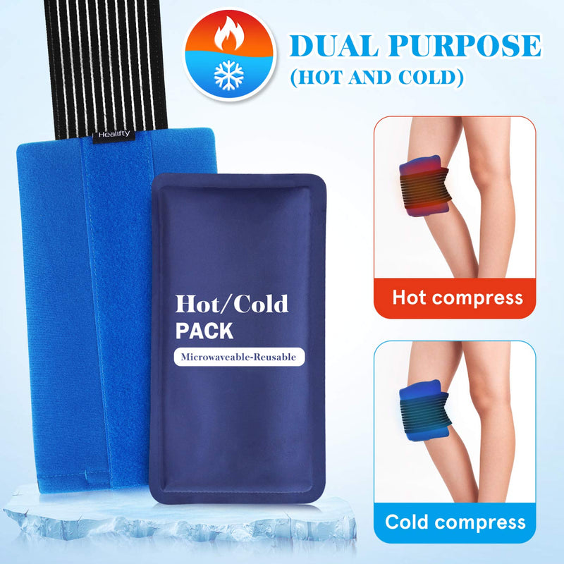 Healifty Gel Cold & Hot Pack - Reusable Warm or Ice Pack for Injuries, Shoulder, Knee, Hip, Back Pain- Hot & Cold Compress Therapy for Swelling, Bruises, Surgery, Pain Relief Flexible Ice Pack - NewNest Australia