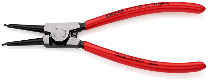 KNIPEX Tools - Circlip Pliers, External, Straight, 3/4"-2 23/64" Shaft Dia. (4611A2) - NewNest Australia