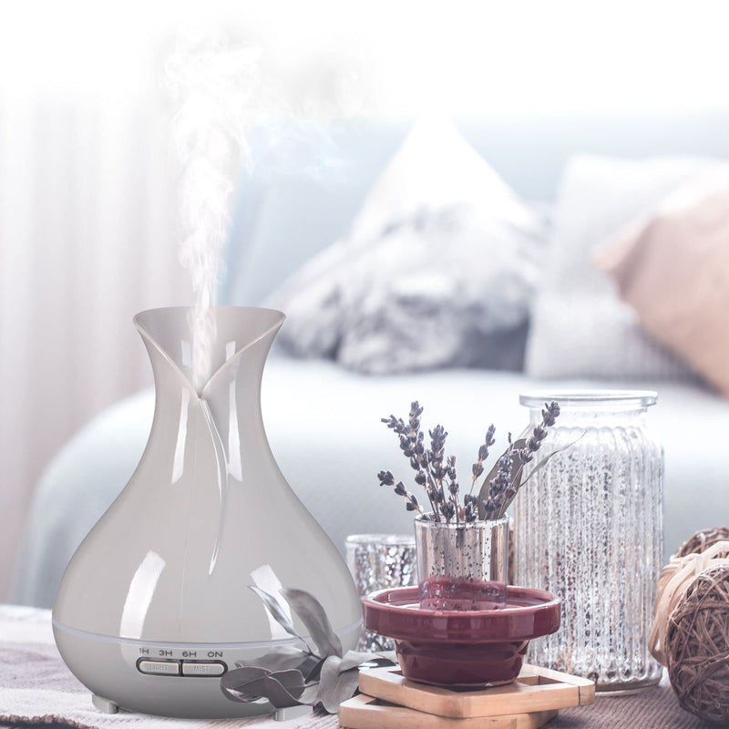 Sixtol Vulcan Aroma Diffuser Light Gray Wood 350 Ml Ultrasonic Humidifier For Humidification And Fragrance Of Home, Bedroom, Office Aromatherapy For Essential Oils - NewNest Australia