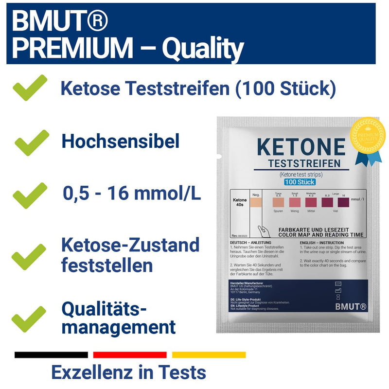 100x ketosis test strips I ketone test for effective keto nutrition & diet - for urine I keto sticks - NewNest Australia
