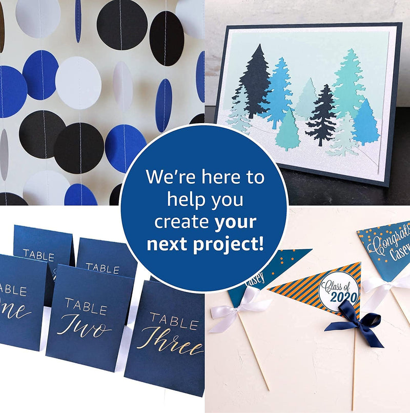 Blue Navy Colored Cardstock Thick Paper 50 Sheets 8.5" x 11" Heavyweight 92lb Cover Card Stock for Crafts and DIY Cards Making Blue Cardstock - NewNest Australia