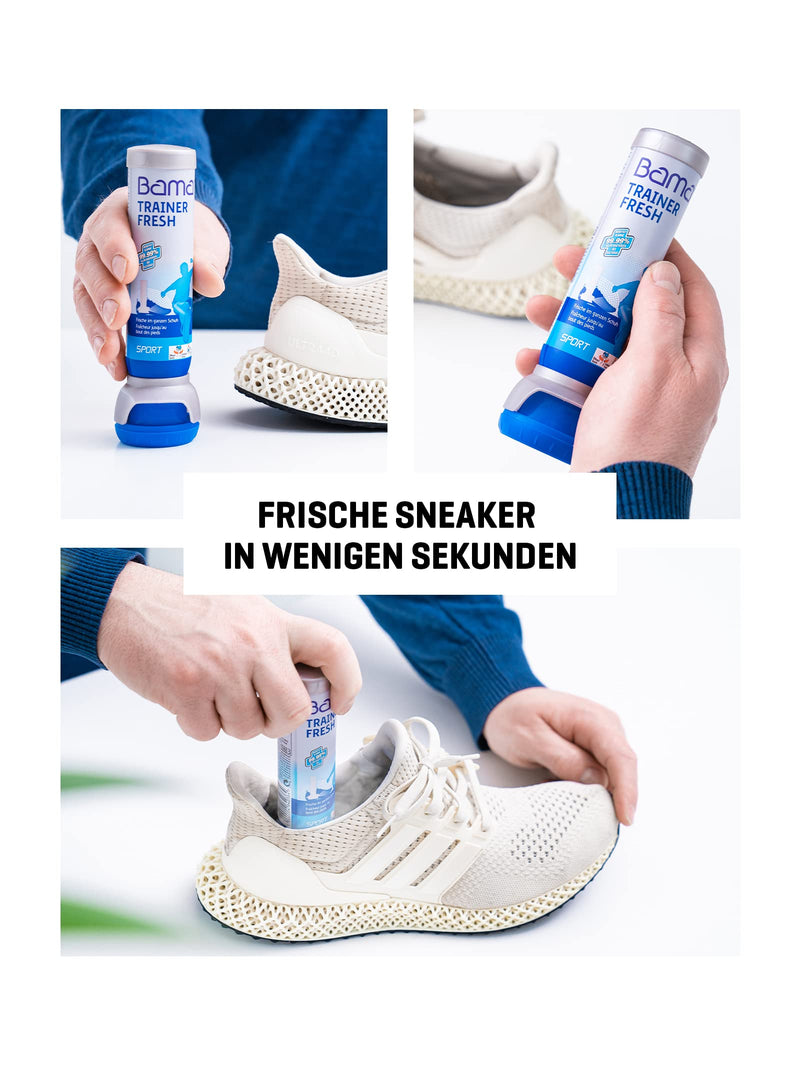 Bama Trainer Fresh Shoe Deodorant 100ml - hygienic, antibacterial freshness, transparent shoe spray for sports, work and leisure shoes Trainer Fresh - Transparent - NewNest Australia