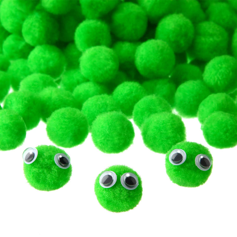 Shappy Christmas 500 Pieces 1 Inch Craft Pom Pom Balls for DIY Creative Crafts Decorations Kids Craft Project Home Party Holiday Decorations (Green) Fruit Green - NewNest Australia